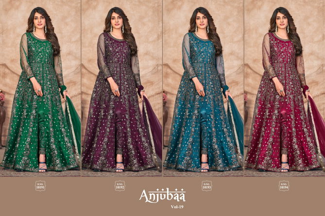 Anjubaa Vol 19 By Anjuba Designer Net Salwar Suit Wholesale Online